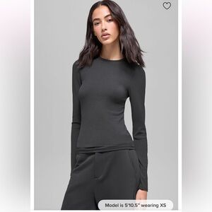 ALO ribbed modal long sleeve - anthracite color